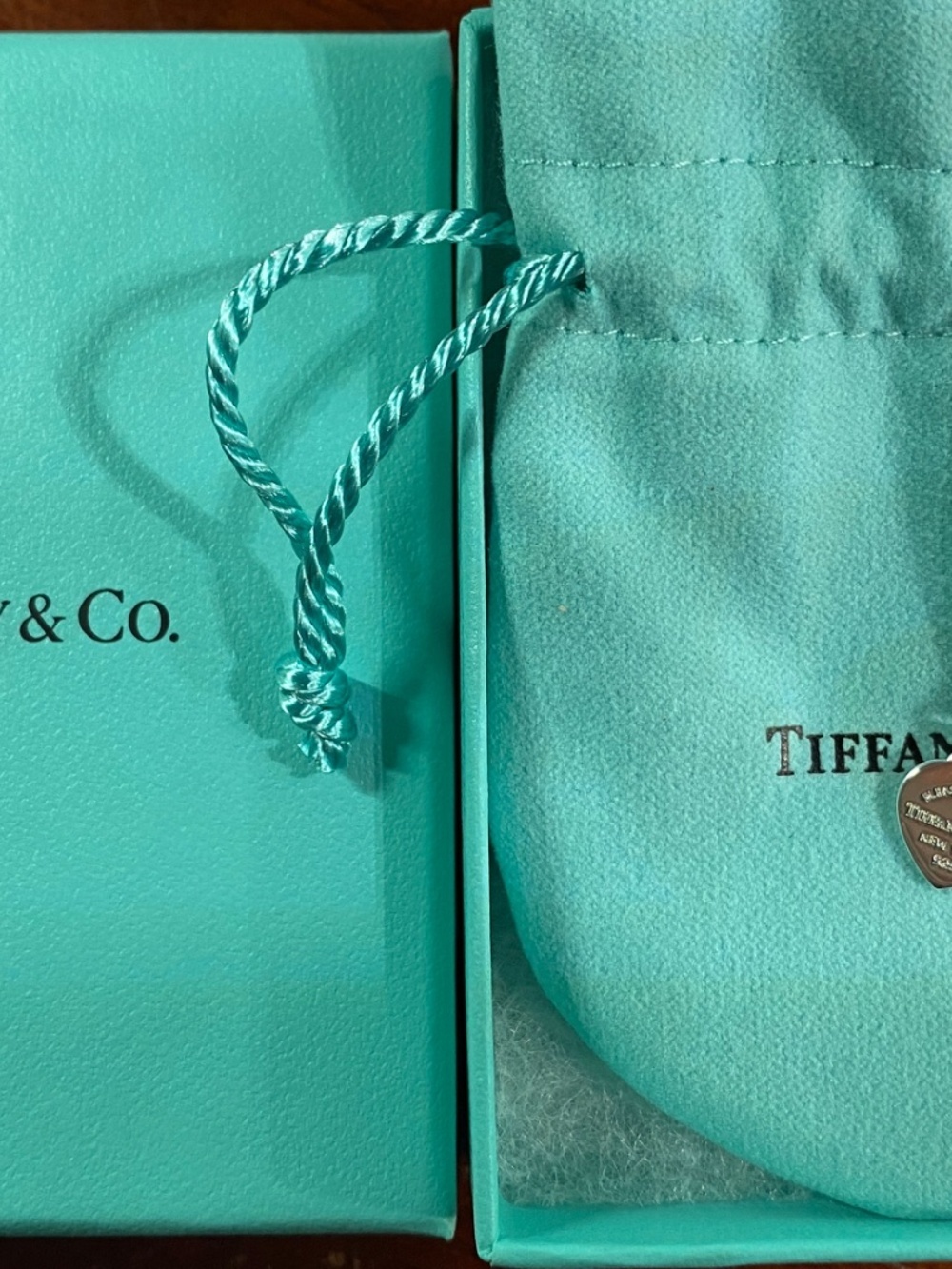 Tiffany & Co. Return to Tiffany Rubedo & Silver Mini Double Heart necklace - Picture 8 of 8